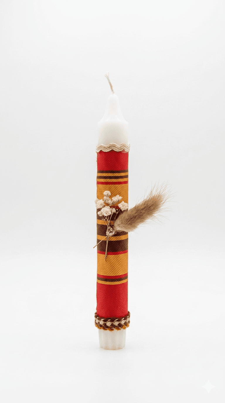 Bougie fine amazighe gravée — visuel 1